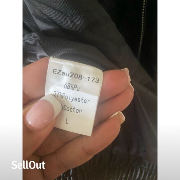 BSA Men's Vintage Black faux Leather Bomber Jacket Size L - Picture 9 of 10